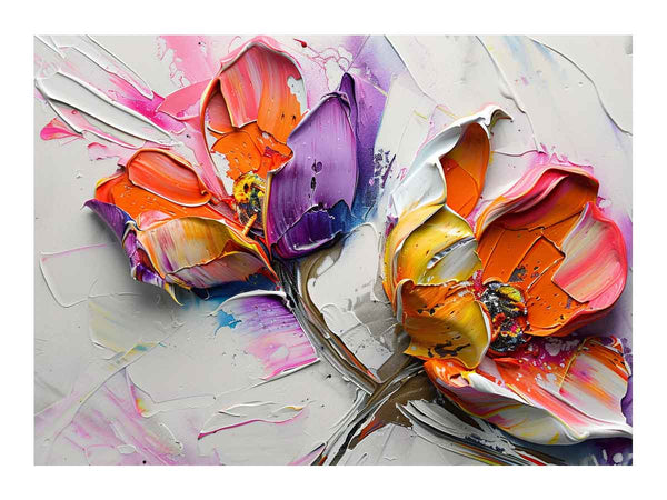 Abstract Flower Buds Painting