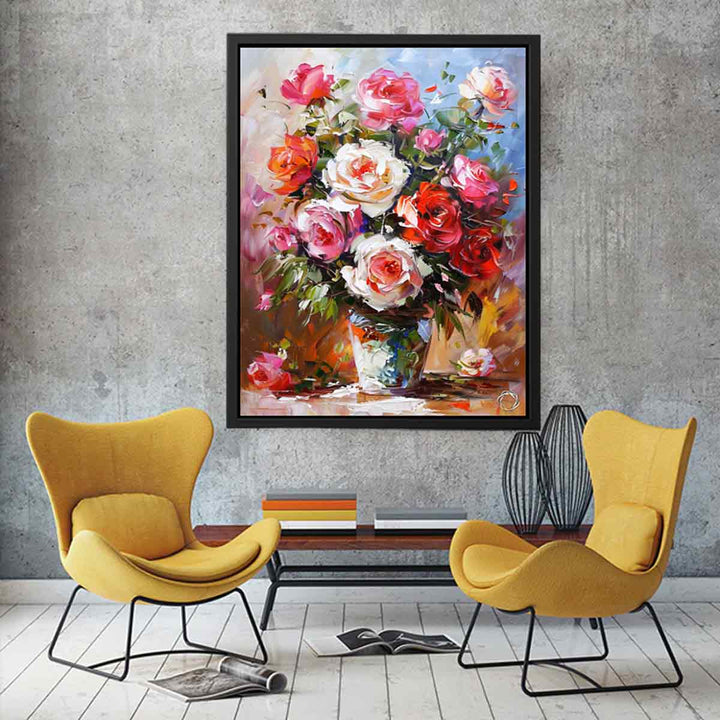 Flower in a Vase Canvas Painting