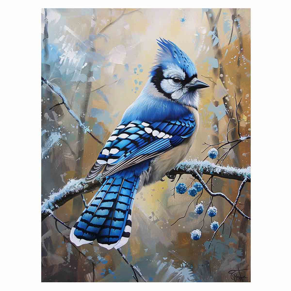 Jay  Blue  Bird Painting