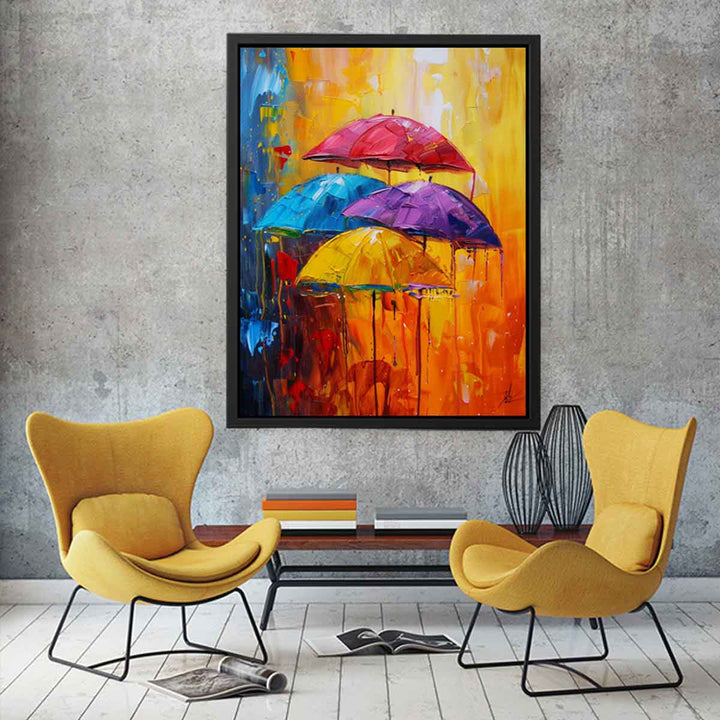 Abstract Art Umbrella Painting