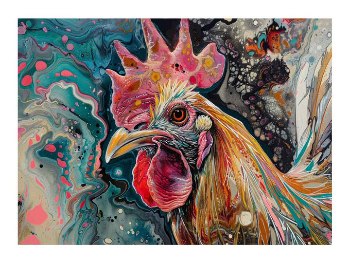 Chicken Original Art Painting
