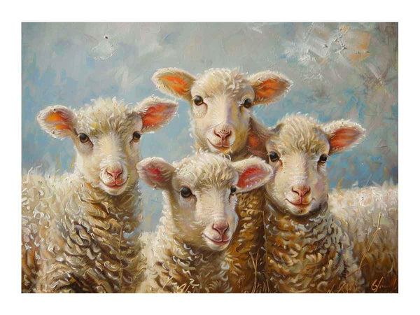 Baby Sheeps  Painting