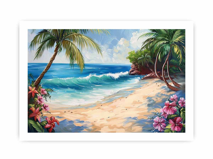 Tropical Beach Painting