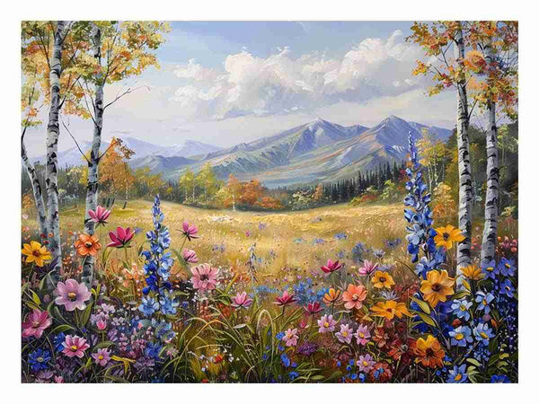 Flowers Landscape Painting