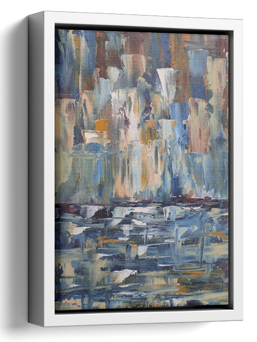 Abstract Waterfall Oil Painting 