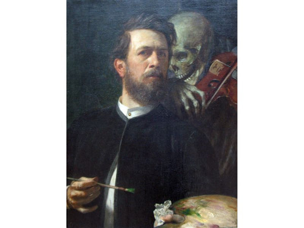 Self-portrait with Death Playing the Fiddle (detail) 