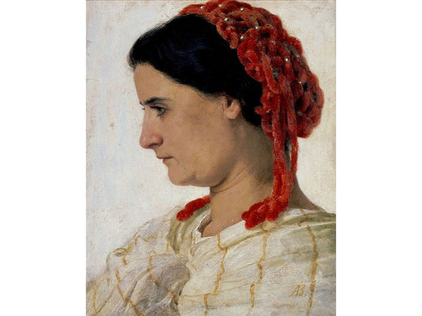 Portrait of Angela Böcklin à la rèsille rouge