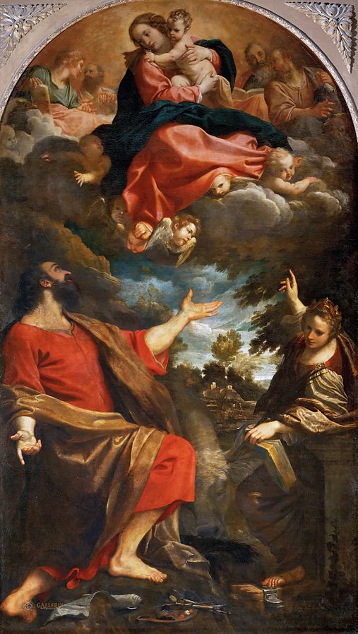 The Virgin Appears to St. Luke and Catherine 