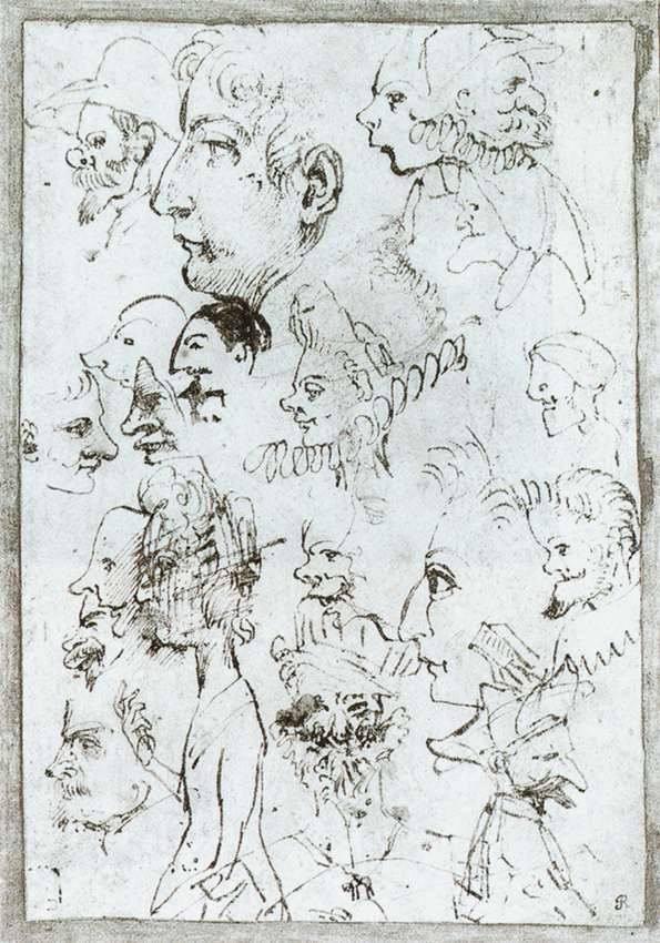 Sheet of caricatures 
