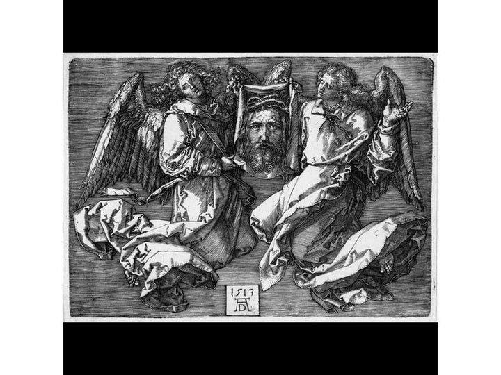 The Sudarium Held By Two Angels