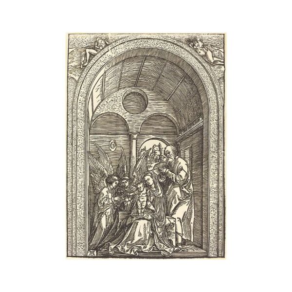 The Holy Family With Two Angels In A Vaulted Hall 2