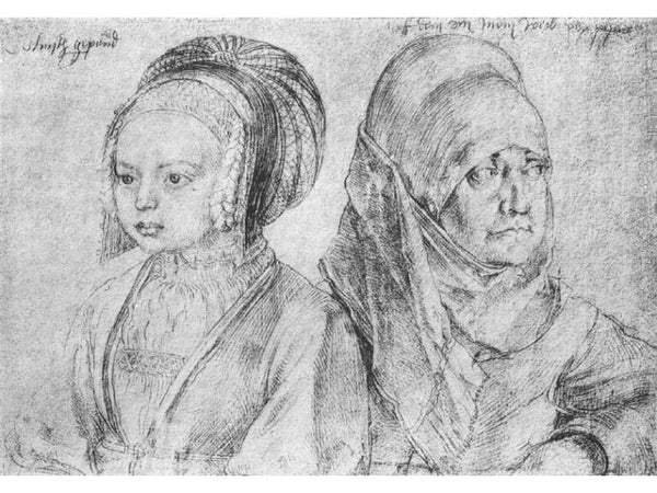 A Young Girl Of Cologne And Durer's Wife