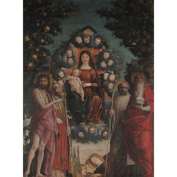Madonna with saints, scene Mary with Child and Saints 