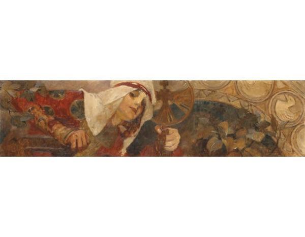 Femme aA‚A  l'embleme, Winter Painting by Alphonse Maria Mucha