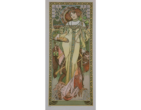 L'Automne Painting by Alphonse Maria Mucha