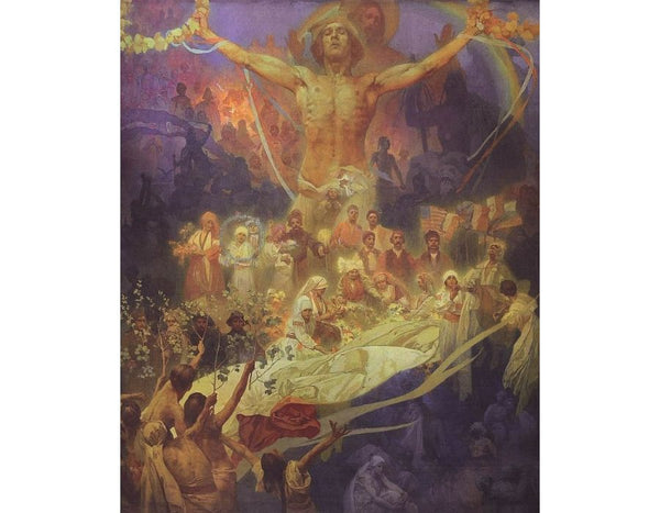 Apotheosis_of_the_Slavs_1926 Painting by Alphonse Maria Mucha