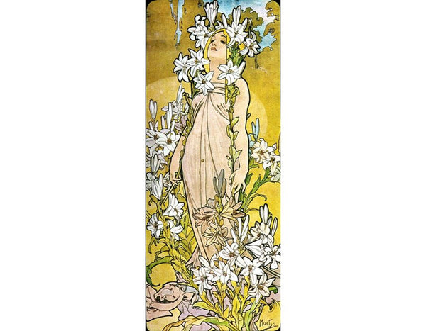 Lily. From The Flowers Series. 1898 Painting by Alphonse Maria Mucha
