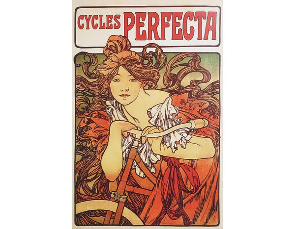 Cycles Perfecta. c. 1897 Painting by Alphonse Maria Mucha