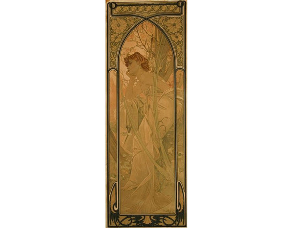 Evening Contemplation. From The Times of the Day Series. 1899 Painting by Alphonse Maria Mucha