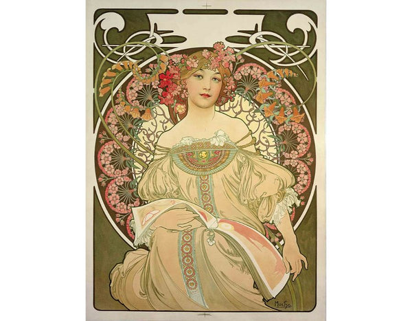 Champagne Printer Publisher Painting by Alphonse Maria Mucha