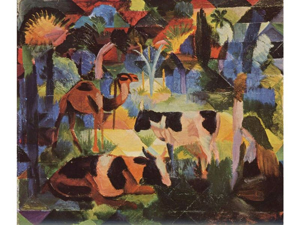 Landscape With Cows And Camel