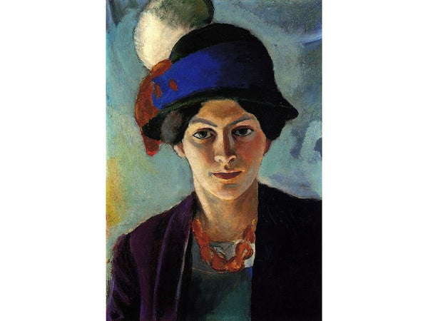 Portrait of the Artist's wife Elisabeth with a Hat (Frau des Kunstlers mit Hut) 1909