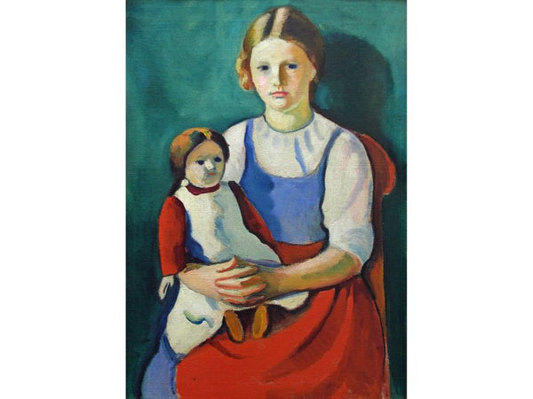 Blond Girl with Doll (Blondes Madchen mit Puppe)