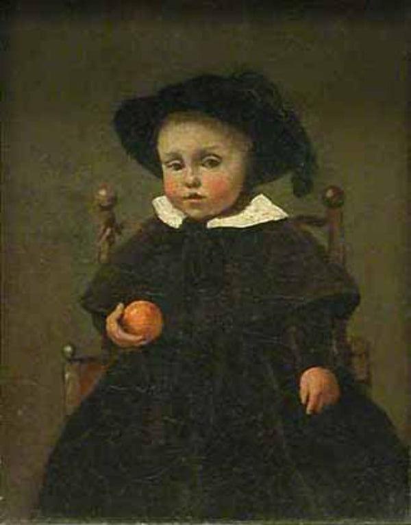 The Painter Adolphe Desbrochers (1841-1902) as a Child, Holding an Orange, 1845 