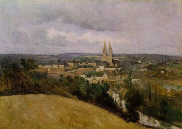 View of Saint Lo with the River Vire in the Foreground 