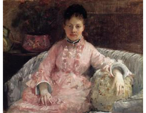 Portrait of a Woman in a pink dress