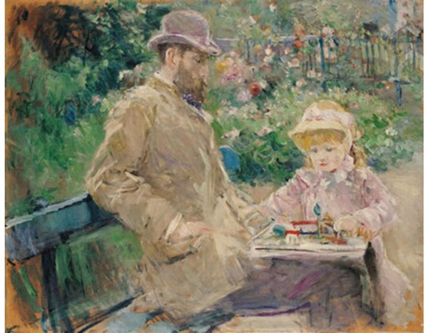 Eugene Manet and His Daughter at Bougival 1881