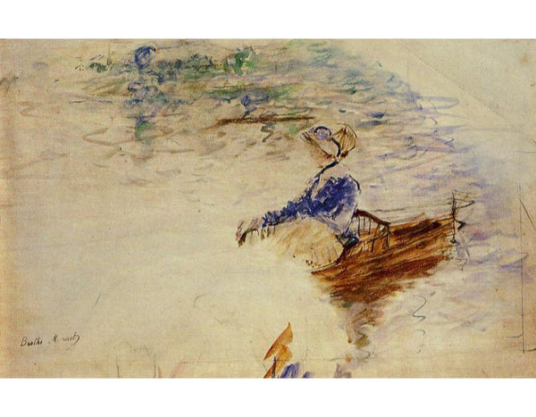 Sketch of a Young Woman in a Boat 1886