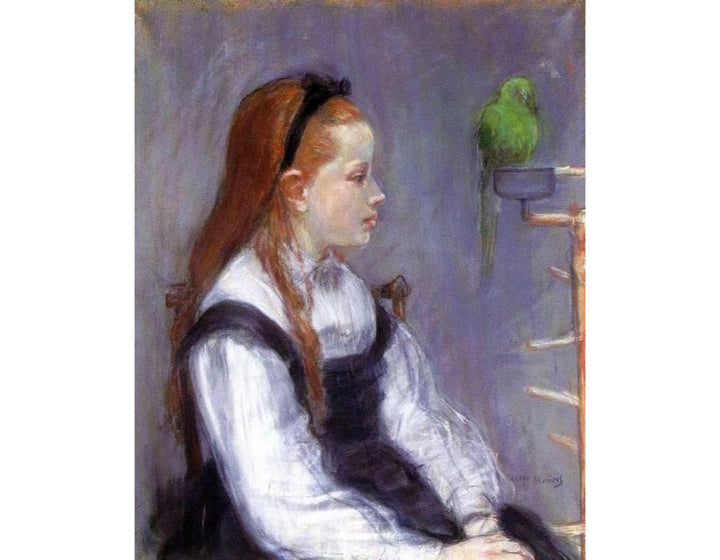 Young Girl With A Parrot