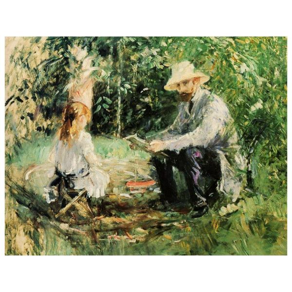 Eugene Manet and His Daughter in the Garden
