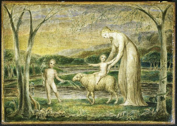 The Christ Child riding on a Lamb 