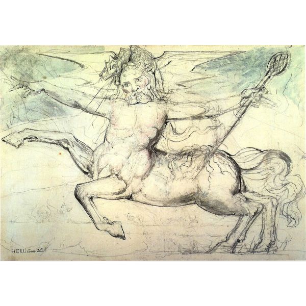Inferno, Canto XXV, 12-33, Centaur Cacus Threatens Vanni Fucci 