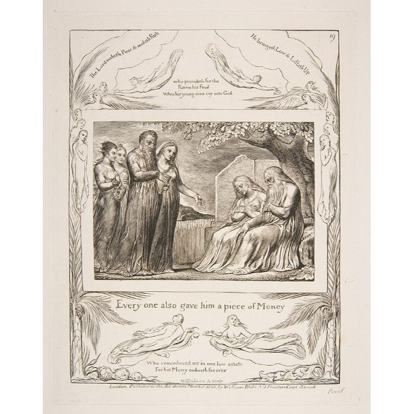 Illustrations of the Book of Job- Job accepting Charity, 1825 