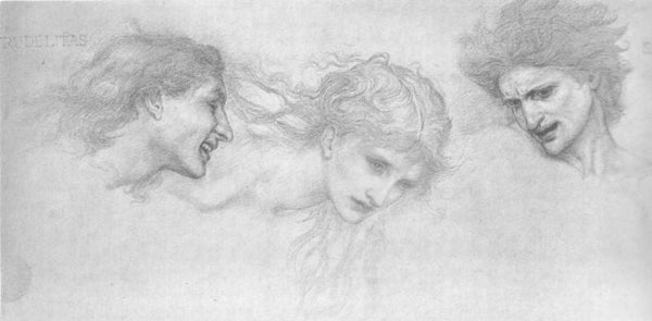 Head Study for 'The Masque of Cupid' Painting by Edward Burne-Jones