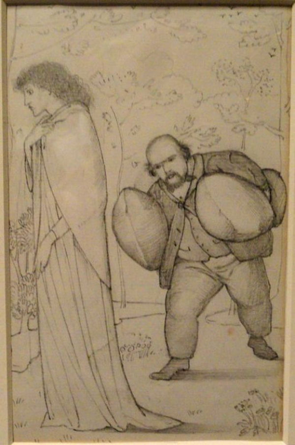 Dante Gabriel Rossetti Bringing Cushions to Jane Morris 