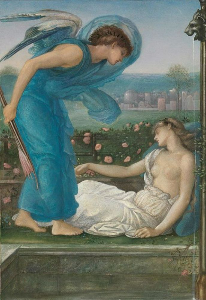 Cupid Finding Psyche Painting by Edward Burne-Jones
