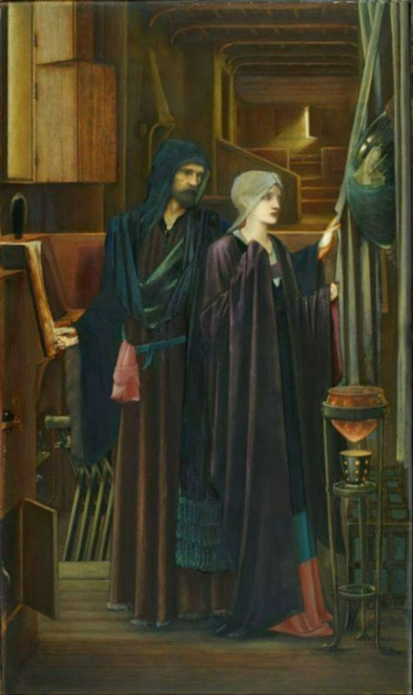 The Wizard Painting Painting by Edward Burne-Jones