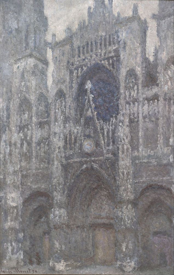 Rouen Cathedral The Portal Grey Weather