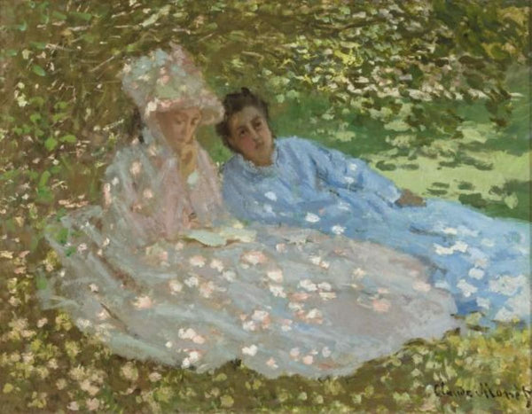 Madame Monet and a Friend in the Garden 