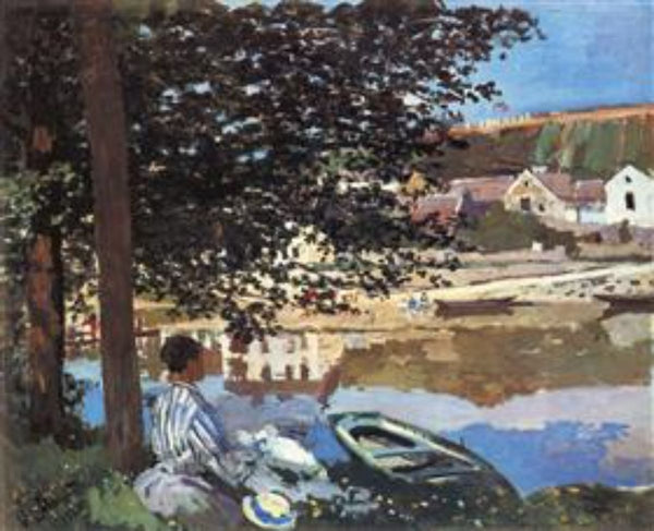 River Scene At Bennecourt 
