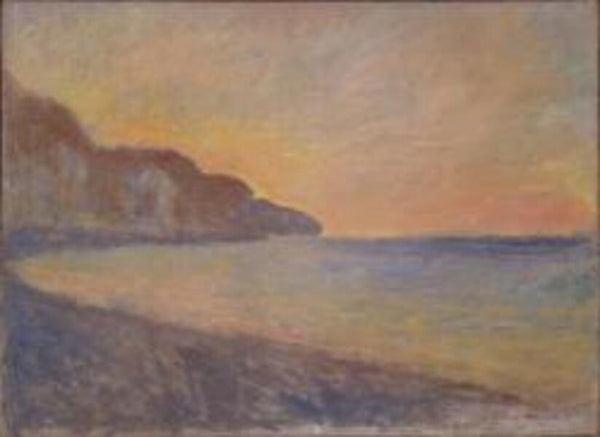 La plage Pourville soleil couchant 1882 