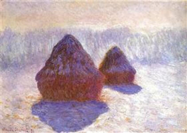 Grainstacks White Frost Effect By Monet Aka Grainstacks In Snowy Effect By Monet 