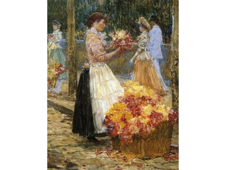 Woman Sellillng Flowers 