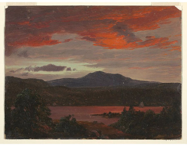 Turner Pond with Pomola Peak and Baxter Peak, Maine 