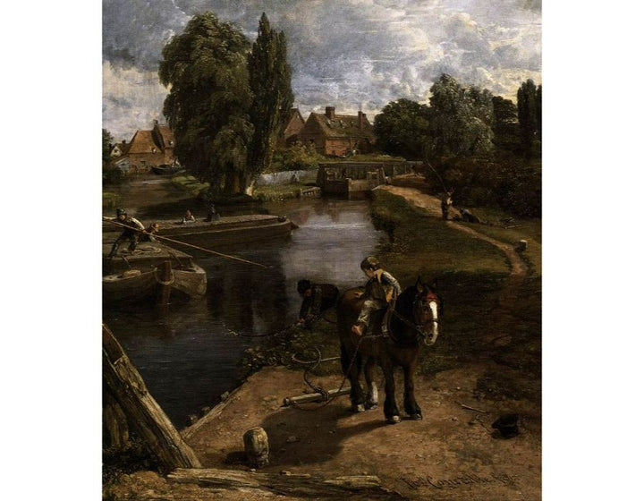 Flatford Mill (detail) 1817 Painting by John Constable