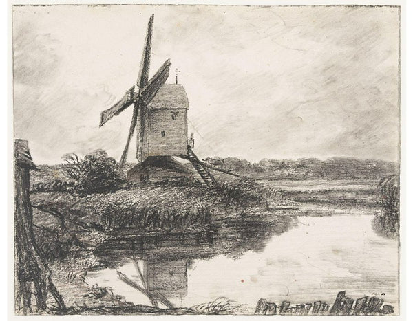 A mill on the banks of the River Stour Painting by John Constable